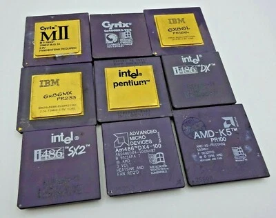 AMD, Cyrix, IBM, Intel -  Vintage Retro Legacy Collectors CPU's - Image 1 of 4