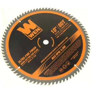 10 In 80-Tooth Carbide-Tipped Ultra-Fine Woodworking Saw Blade Miter Table Saws - Picture 1 of 4