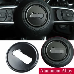 Alloy Black Steering Wheel Ring Trim Fit For Jeep Wrangler JL JT Gladiator 2018+ - Picture 1 of 9