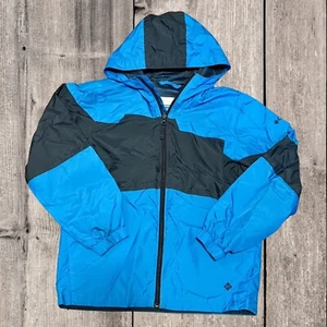 Pre-Owned Boy’s Blue & Navy Columbia Windbreaker Full Zip Jacket, Size 10/12 - Picture 1 of 3