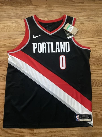Damian Lillard Nike Black Icon Jersey size 52/XL NWT Cover