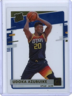 2020-21 Clearly Donruss Udoka Azubuike Gold Rated Rookie RC - Utah Jazz - Image 1 of 2