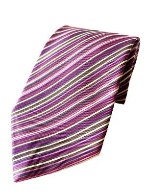 ETRO Milano Jacquard Striped Design Silk Neck Tie Made In Italy 58.5 x 3.75 - Image 1 of 4