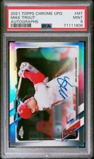 2021 Topps Chrome Update Mike Trout #MT Auto PSA MINT 9