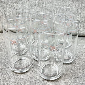 Set of 8 Corning Corningware Corelle English Breakfast Iced Tea Glasses Tumblers - Picture 1 of 7