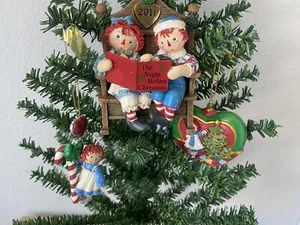 2011  Danbury Mint Raggedy Ann & Andy Ornament Lot Of 3 W Tags - Picture 1 of 9