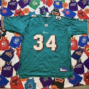 Vintage Miami Dolphins Reebok Ricky Williams #34 Rebook Football Jersey Sz XL