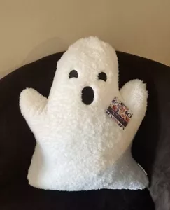 Almohada Novogratz Sherpa Ghost blanca de Halloween nueva con etiquetas rara muy buena condición tiktok viral - Imagen 1 de 4