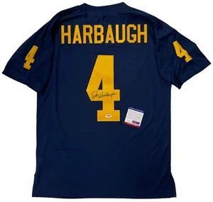 JIM HARBAUGH SIGNED MICHIGAN WOLVERINES ADIDAS JERSEY PSA/DNA COA LARGE - Picture 1 of 4