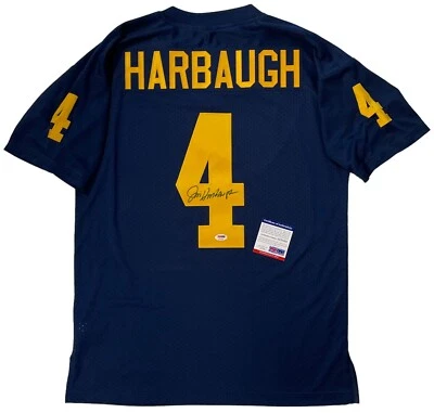 JIM HARBAUGH SIGNED MICHIGAN WOLVERINES ADIDAS JERSEY PSA/DNA COA LARGE - Image 1 of 4