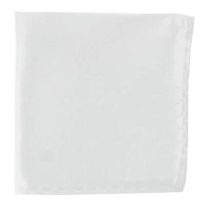 Pochette Costume Blanche - Mouchoir de Poche Homme Blanc - Accessoire Carré P... - Photo 1/2