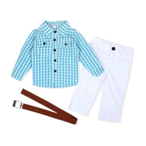 Boys 3 Piece Outing Set, Dress Shirt, Pant and Belt size 7T - Picture 1 of 1