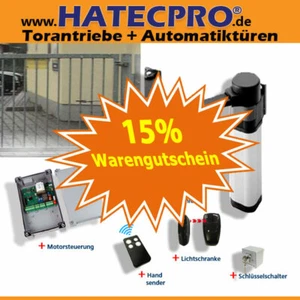 HATECPRO® Hebelarm Drehtorantrieb Torantrieb Hoftor Einfahr Flügeltor 1flg b 2m - Picture 1 of 2