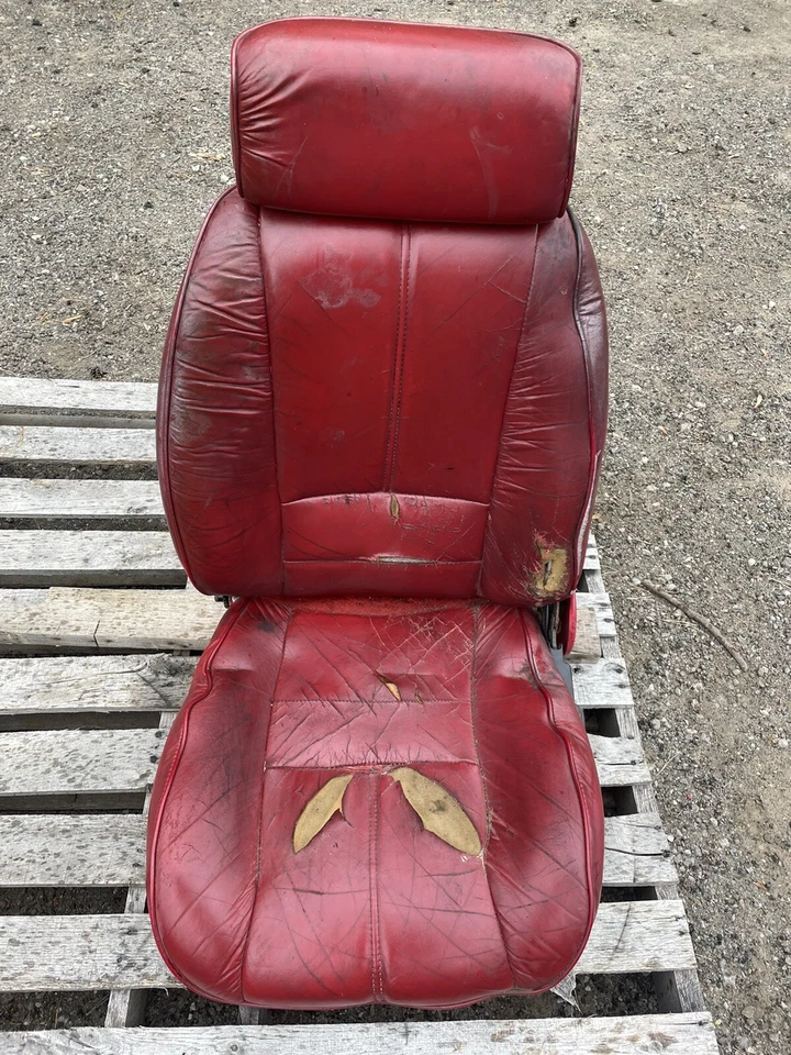 89-92 Camaro Flame Red Leather Driver Seat Core ORIGINAL GM - Image 1 of 4