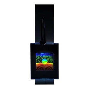 3D Erde mit Gitter Hologramm Bild BELEUCHTETE WANDHALTERUNG, GEPRÄGT Typ Film - Bild 1 von 7