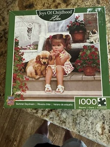 Joy Of Childhood 1000 Pc Puzzle Summer Daydream Girl Pup Golden Retriever Zolan - Picture 1 of 5