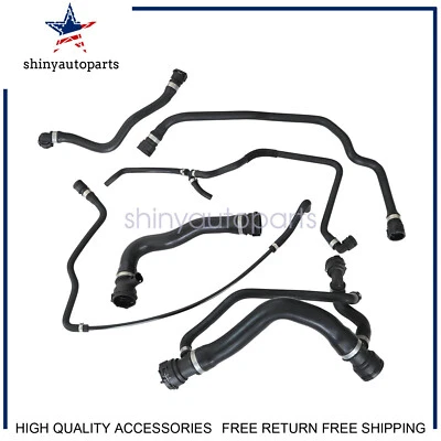 Kit de 6 mangueras de manguera de agua refrigerante radiador BMW 545i 645Ci 2004 2005 apto para BMW 545i 645Ci Foto 1 de 4