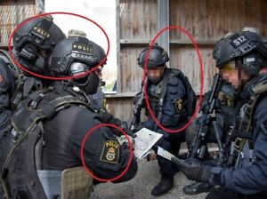 2 POLIS Sweden Special Police Swedish Patches