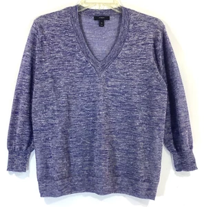 J.CREW Size XS Linen v-neck pullover sweater Style 85507 - Picture 1 of 10