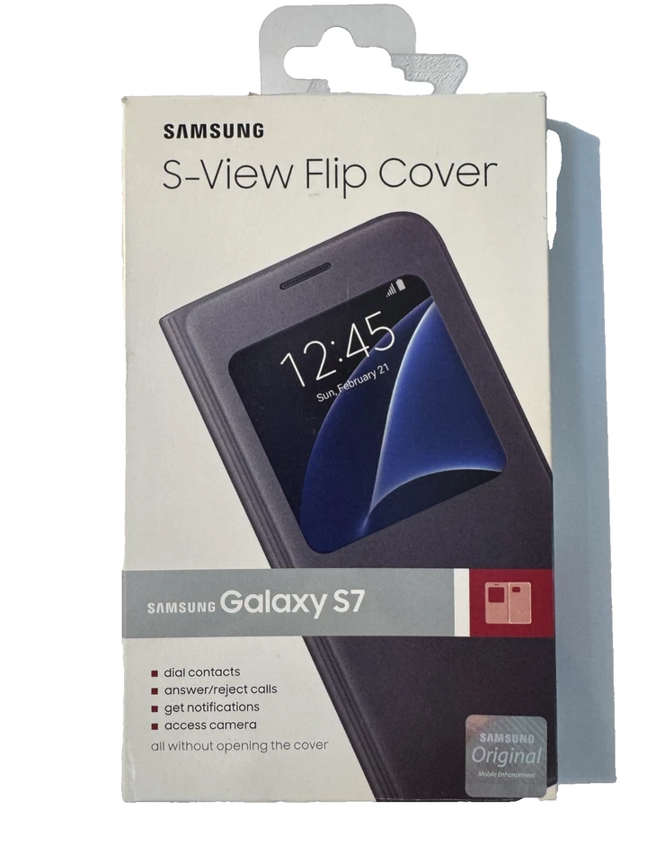 Funda abatible Samsung S-View para Samsung Galaxy S7 - negra Foto 1 de 4