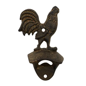 1 abridor de tapa de botella de cerveza/soda de montaje en pared de gallo de metal rústico decoración de bar/pub para el hogar - Imagen 1 de 1