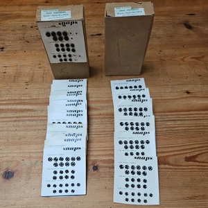 Vintage 1960's Sew On Snaps / Press Studs, New Old Stock, 18 Cards of 28 Snaps - Picture 1 of 12