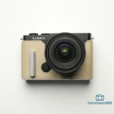 Grip Half Case For Panasonic LUMIX S9 Leather Metal Insert Camera Cover MrStone - Image 1 of 4