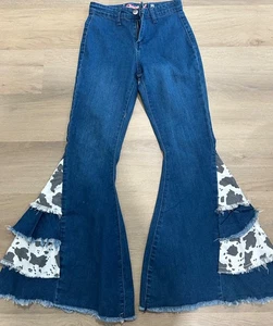 Cowgirl Hardware girls size 8 denim bootcut jeans - Picture 1 of 3