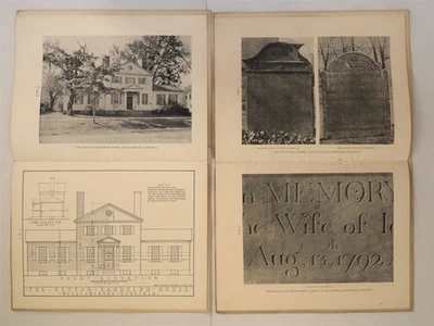 LOT 1931 antique 2pc MONOGRAPH SERIES xvii COLONIAL HOUSE NORTH VIRGINIA pindar - Image 1 of 4