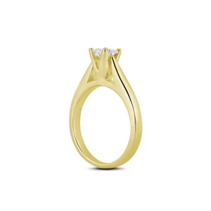 1.15ct G-VS2 Princess Natural Certified Diamond 18k  Solitaire Engagement Ring - Picture 1 of 3