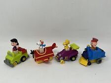 Vintage Peanuts Snoopy McDonalds Happy Meal Toy Cars Set Press Down & Go 1989