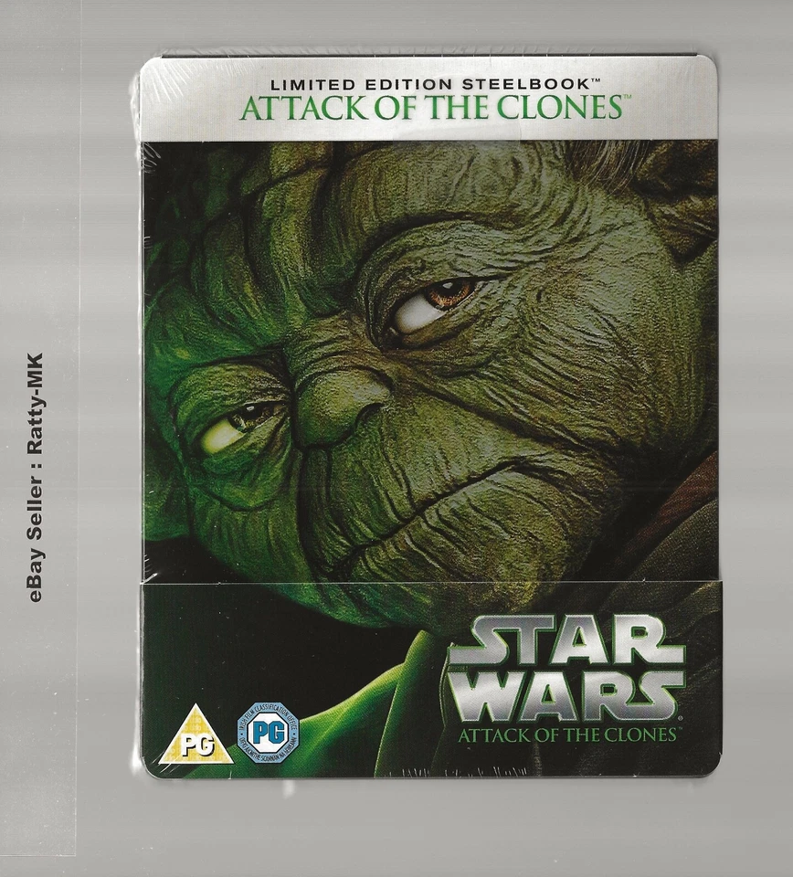 Star Wars Episode 2 Attack of The Clones Steelbook Blu-ray Original UK Releas R2
