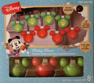 Set of 2 Disney Christmas Mickey Mouse Singing Projection 8 Ct - Picture 1 of 1