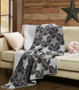 Mountain Stars Reversible Soft Quilted Throw Blanket 50x60 in Virah Bella - Picture 1 of 4