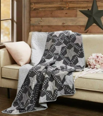 Mountain Stars Reversible Soft Quilted Throw Blanket 50x60 in Virah Bella - Image 1 of 4