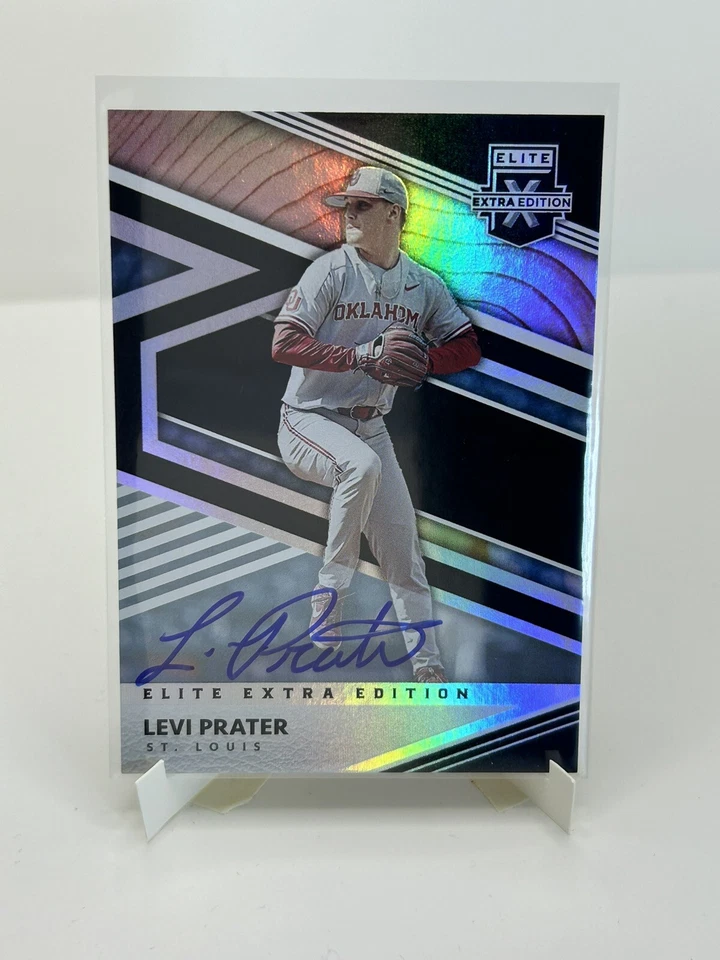 2020 Panini Elite Extra Edition Prospect Signatures #93 Levi Prater RC Auto - Image 1 of 2