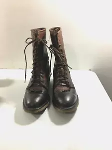 Stivali western Double H da uomo AG7 ICE Packer Lacer marrone pelle USA TAGLIA 12 D - Foto 1 di 10