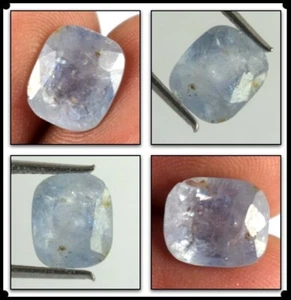 Cuscino naturale zaffiro blu zaffiro 3,30 carati pietra preziosa non trattata certificata AGI BS59 eBay - Foto 1 di 13