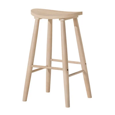 Maven Lane Luna Bar Stool in Light Oak Wood Finish (Used) - Image 1 of 4