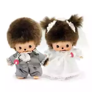 Monchhichi Bebichhichi Wedding Doll Set Plush Doll Stuffed Toy Sekiguchi F Japan - Picture 1 of 7