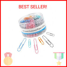 400 PCS Paper Clips, Metal Coated Paperclips, Paper Clips Assorted Sizes Medium 