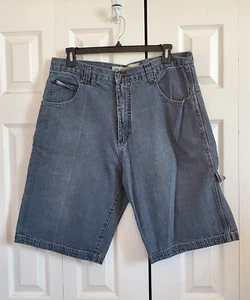Vtg Paco Jean Company Shorts Sz 38 Carpenter Wide Baggy Denim Loose Y2K Hip Hop - Picture 1 of 9