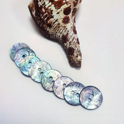 10pcs Chinese Style 2 Holes Buttons DIY For Coat Sewing Flat Button sewing Retro - Image 1 of 4