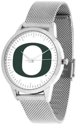 Reloj de pulsera University of Oregon Ducks de malla plateada Foto 1 de 4