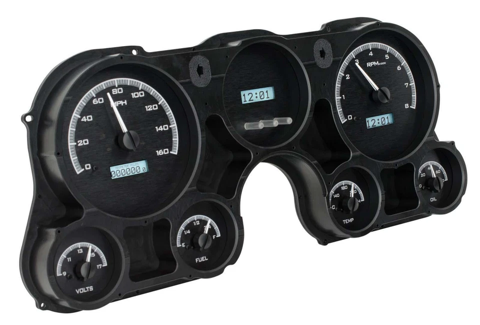 Аналоговые датчики Dakota Digital 67-72 для Chevy Truck черный сплав белый VHX-67C-PU-K-W - Изображение 1 из 4