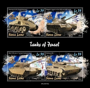 Tanks of Israel MNH Stamps 2023 Sierra Leone M/S - Picture 1 of 1