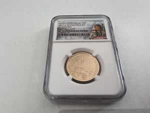 2017-S 225th Anniv. SACAGAWEA DOLLAR ERSTAUSGABE NGC SP70 E.F. PORTRAIT LABEL - Bild 1 von 4