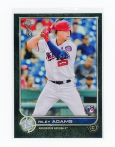 2022 Topps Chrome Ben Baller Rookie Refractor Riley Adams RC 102 NATIONALS