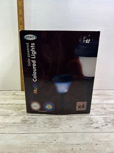 Smart Solar Garden Stake Lights Pathway Patio Lamps X4 Colour Changing Free Post - Picture 1 of 4