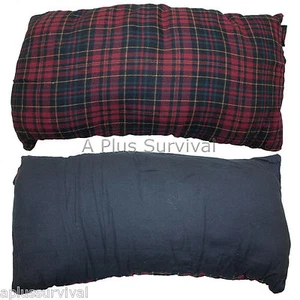 Almohada de viaje de franela de algodón para camping de 10" x 20" con Insulblok - ¡Incluye estuche! - Imagen 1 de 1